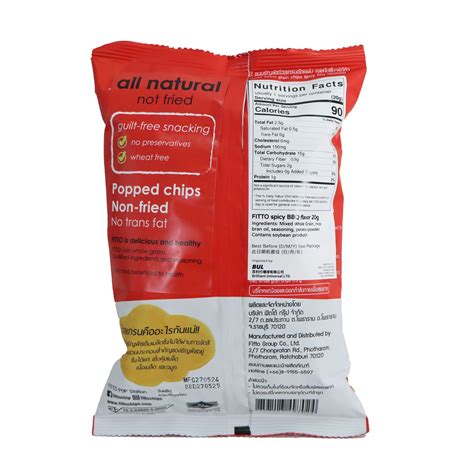 Fitto Popped Whole Grain Chips Spicy BBQ Flavour | Spot On - Spot On ...