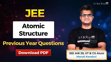 JEE Atomic Structure PYQs with Solutions PDF, Download Now