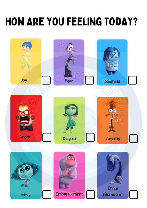 Inside Out 2 Emotion Check-in Chart for Kids (digital Download) - Etsy ...