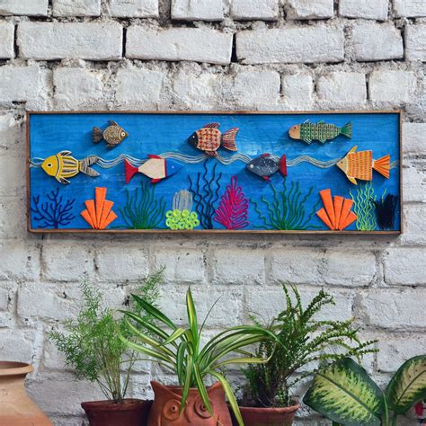 Wooden Hand Painted Fish Wall Decor – Chinhhari Furniture and Handicraft