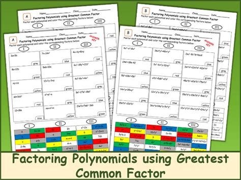 Factor Polynomials Using GCF 的图像结果
