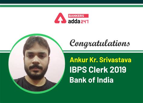Ankur Kumar Srivastava Selected as Clerk in Bank of India- "After all ...