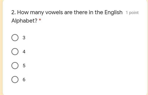 How many vowels are there in the English Alphabet?3 4 5 6 - Brainly.in