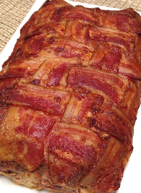 Bacon Wrapped Meatloaf Recipe : Mozzarella Stuffed Bacon Wrapped ...