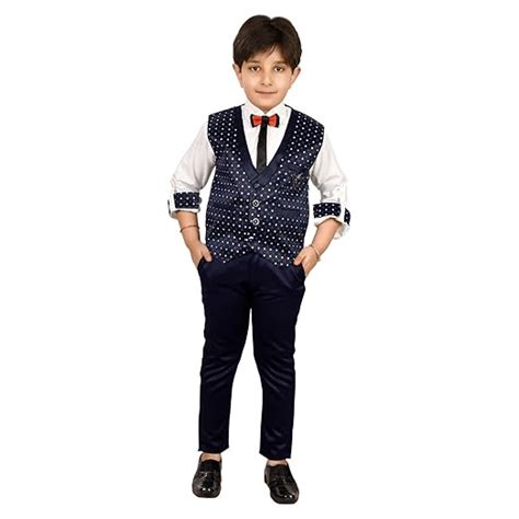 Buy Zolario Boys Suit, 3 Piece Dress for Kids Boys, Jacket, Pant, Bow ...