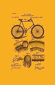Framable Patent Art the Original Poster Art Print Retro Bicycle Metal ...