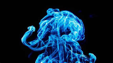 Download wallpaper 1920x1080 smoke, transparent, blue, abstract, black ...