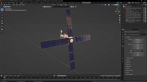 3D model Modern Space Satellite with Solar Panels | 3D Molier International