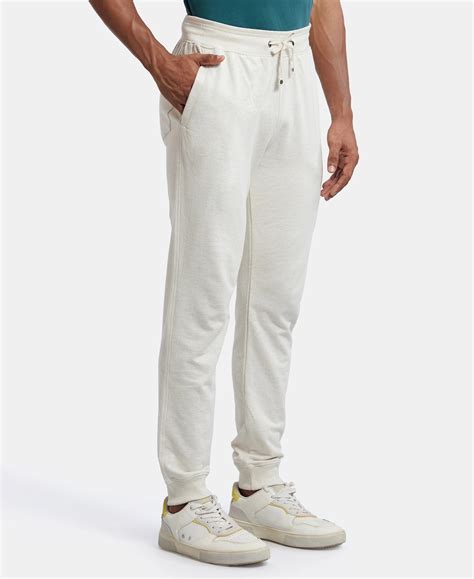 Buy Super Combed Cotton Rich Slim Fit Jogger with Side Pockets - Cream ...