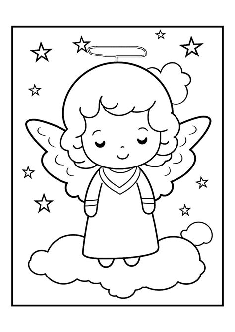 Christmas Angel Coloring Pages