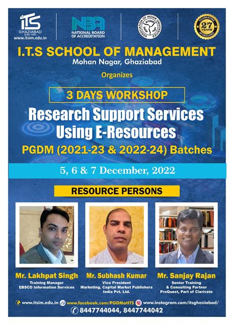 3 days Workshop on " Research Support Services using E-Resources" from ...