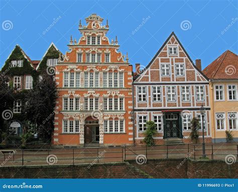 Historic houses in Germany stock image. Image of land - 11996693