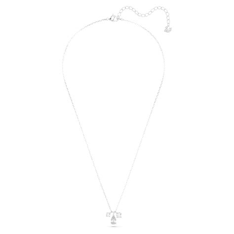 Mesmera pendant, Mixed cuts, Cluster, White, Rhodium plated | Swarovski