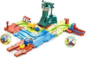 Buy Webby City Construction Train Set with Cargo Ship Dock and Movable ...