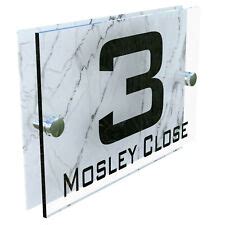 House Number Plaques Floating Effect Grey Acrylic | Ubuy India