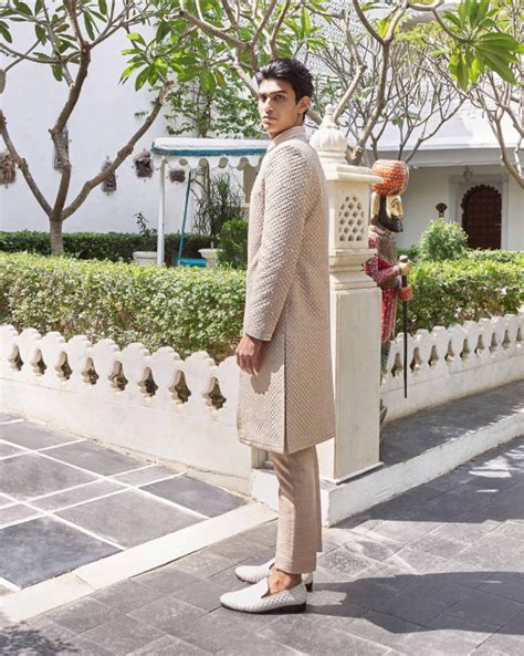Buy Indian Designer Kiyan Sherwani set for Men -Falguni Shane Peacock