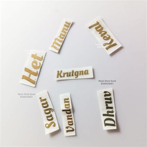 Alphabet Keychain Metal Sticker - 3 Name – Resin Store Surat