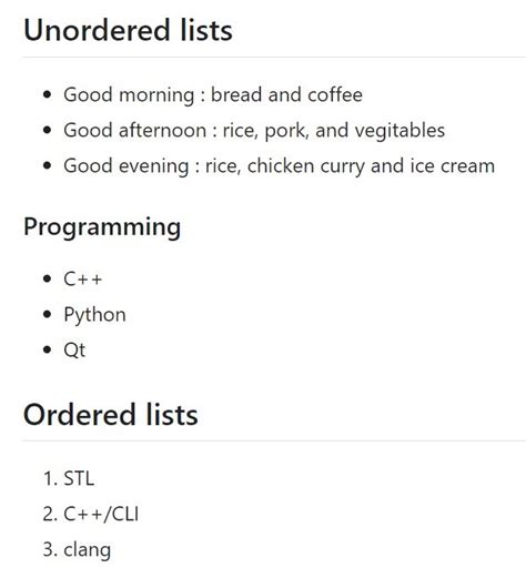 Image result for Unordered List Python-Markdown