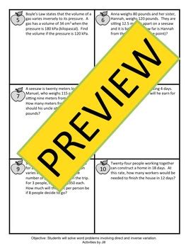 Image result for Inverse Variation Word Problems