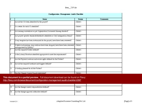 Image result for Configuration Management Process Evaluation Form