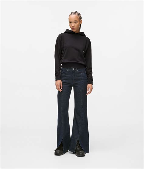 Split-hem flared jeans | Rinse Blue | Women | KARL LAGERFELD