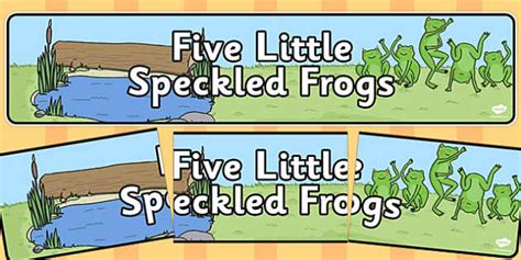 Five Speckled Frogs Display Banner (teacher made) - Twinkl