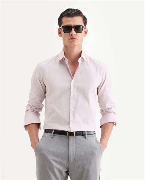 Buy Guild Business - Cuff Link - Lasko - Pastel Pink Regular Fit Plain ...