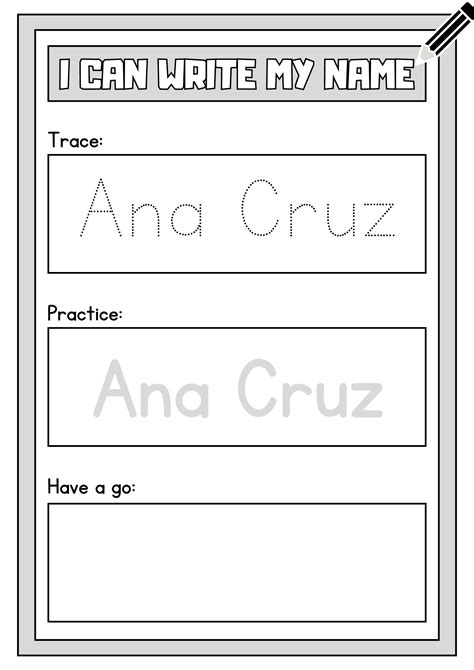 Trace My Name Worksheet Printable Custom Tracing Name Worksheet