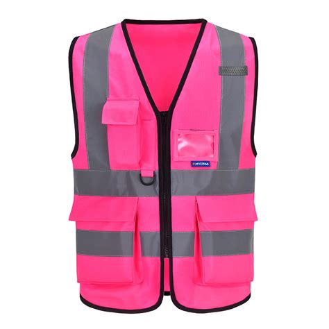 Female Fitted Hi Vis Pink Safety Vest Gemmill, 49% OFF