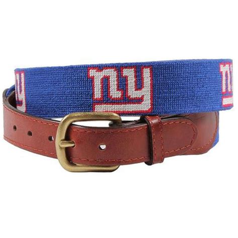 Smathers & Branson New York Giants Needlepoint Belt