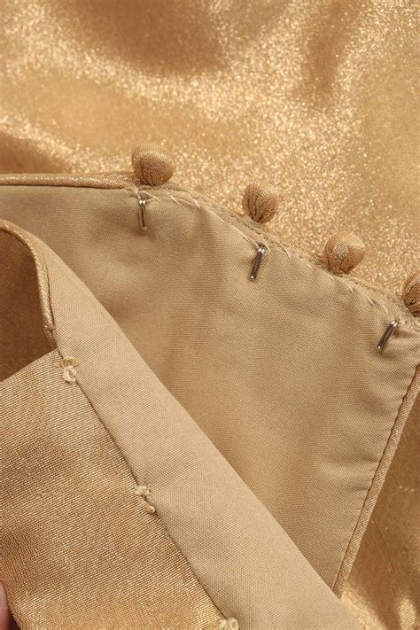 Stunning Golden Tissue Silk V-Neck Blouse - Sleeveless & Non-Padded