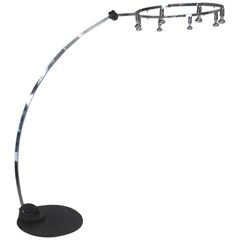Dramatic Articulated Long Arm Floor Lamp For Sale at 1stDibs