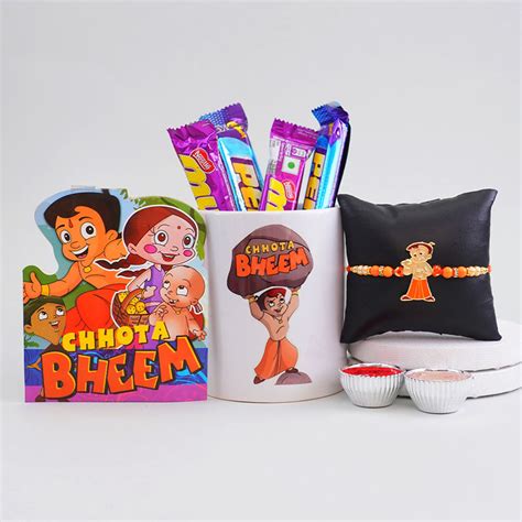 Send Chhota Bheem Kids Rakhi with Card N Chocolates Online