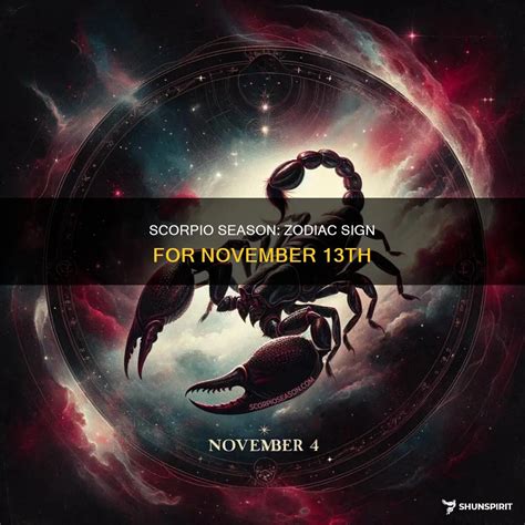 Scorpio Season: Zodiac Sign For November 13Th | ShunSpirit