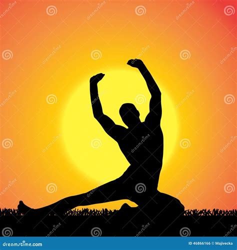 Vector Silhouette of a Man. Stock Vector - Illustration of nice, sports ...