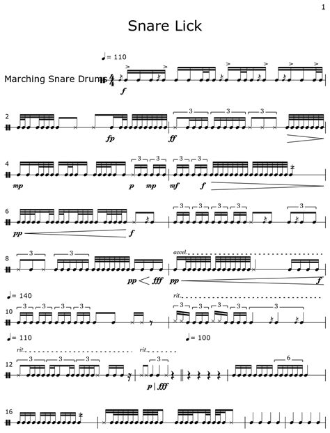 How To Read Marching Snare Sheet Music at Melody Davis blog