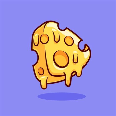 Kaas Gesmolten Cartoon Vector Pictogram Illustratie Voedsel Object ...