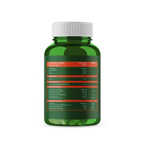 CF Alfalfa Calcium Citrate Malate 1200mg Tablets for Women & Men (60 ...