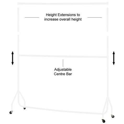 12inch White Height Extensions For Heavy-Duty Clothes Rail - Height ...