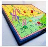 VKS Plastic Ludo Coin with 6 DICE , Pack of 6 Ludo Coins ( 2*2*1 inch ...