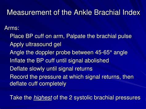 Ankle-Brachial Index Procedures Using Unit IX 的图像结果