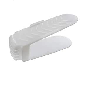 Aditya Polymers 8 Piece Plastic Shoe Organizer, White : Amazon.in: Home ...