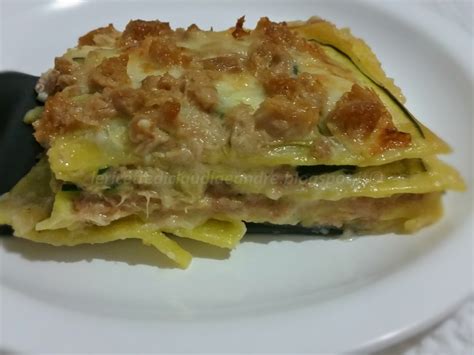 Lasagne alle zucchine e tonno   Ricetta ed ingredienti dei  