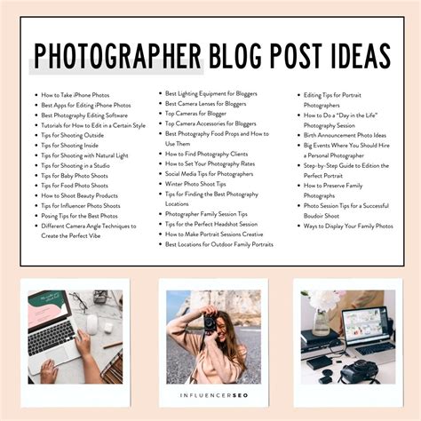 36 Photographer Blog Post Ideas - Influencer SEO