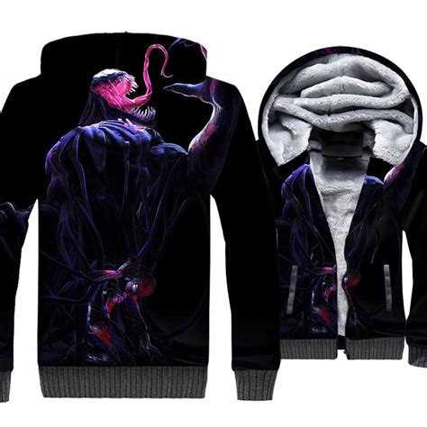 Venom Jackets - Venom Series Super Hero Venom Spider-Man Cool 3D Fleece Jacket - Anime Hoodie Shop