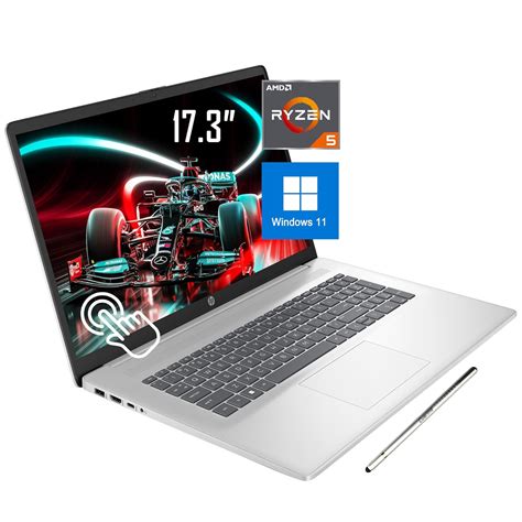 HP Touchscreen Laptop, 17.3" HD+ Touchscreen Display, AMD Ryzen 5 7530U ...