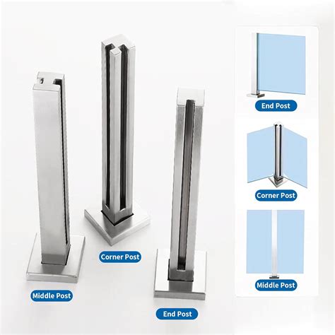 LIUCHONGYANG99 Glass Railing Post-2 PCS Glass Stair Railing Post India ...