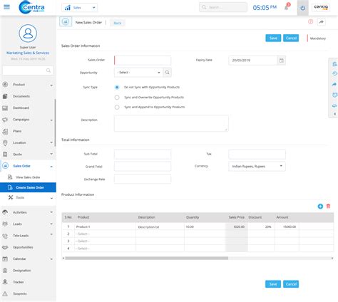 Create a Sales Order | Help Guide | Knowledge Base | CentraHub CRM