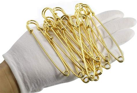Big Size Metal Safety Pins Extra Large Gold Heavy Duty Safe - Etsy UK
