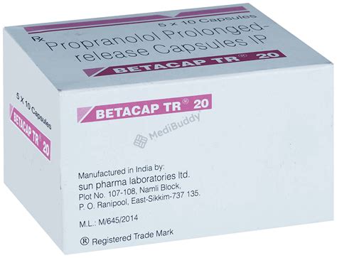 Betacap TR 20 Capsule: Price, Uses, Side Effects & How to Use - MediBuddy